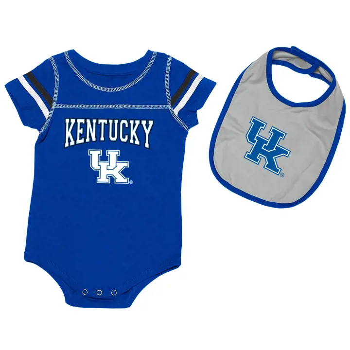 Ensemble une-pièce et bavoir pour bébés garçons Kentucky Wildcats, couleur chocolat, neuf