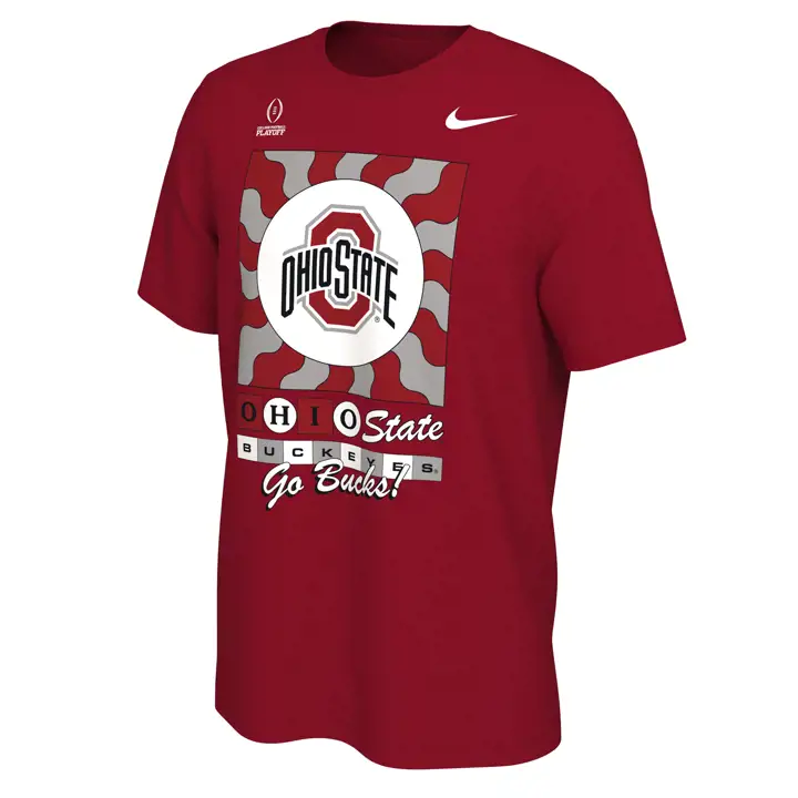 T-shirt rouge Ohio State Buckeyes NCAA CFP BB local