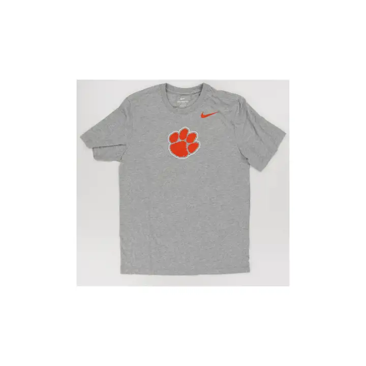 Clemson Tigers M NK SS CTN AUTHENTIC CREW Gris chiné