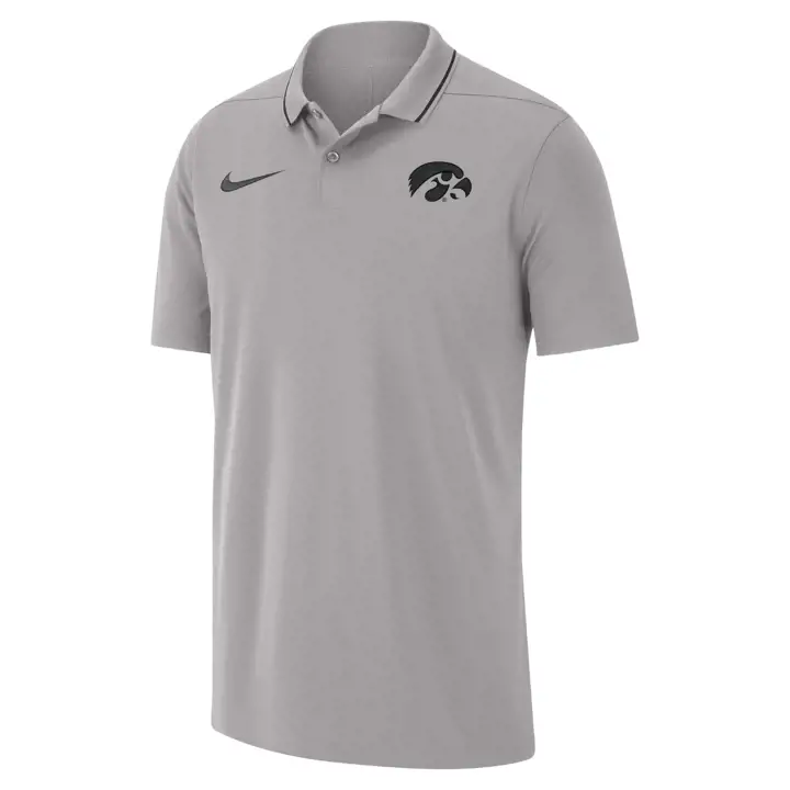 Iowa Hawkeyes M NK DF POLO ENTRAÎNEUR MC gris