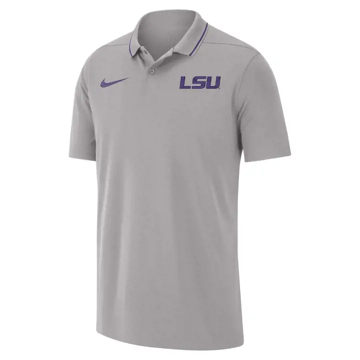 L.S.U. M NK DF COACHES POLO MC gris
