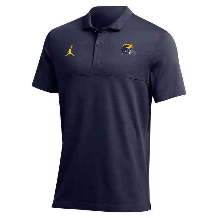 Michigan Wolverines M J DF POLO MC 2022 marine