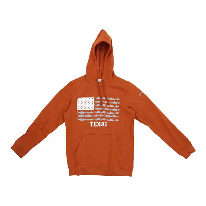 Texas Longhorns NCAA CLG PFG Fish Flag II Hoodie TEX ORG