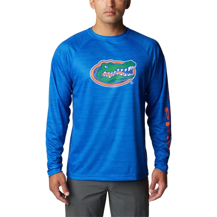 T-shirt Florida Gators NCAA CLG Terminal Tackle à manches longues et à texture chinée R