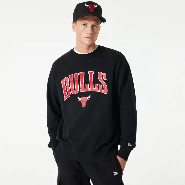 CHICAGO BULLS NBA APPLIQUE RAS DU COU NOIR