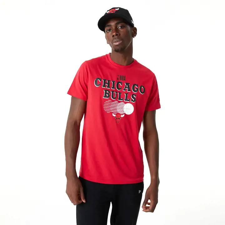 TEE GRAPHIQUE ÉQUIPE NBA CHICAGO BULLS ROUGE