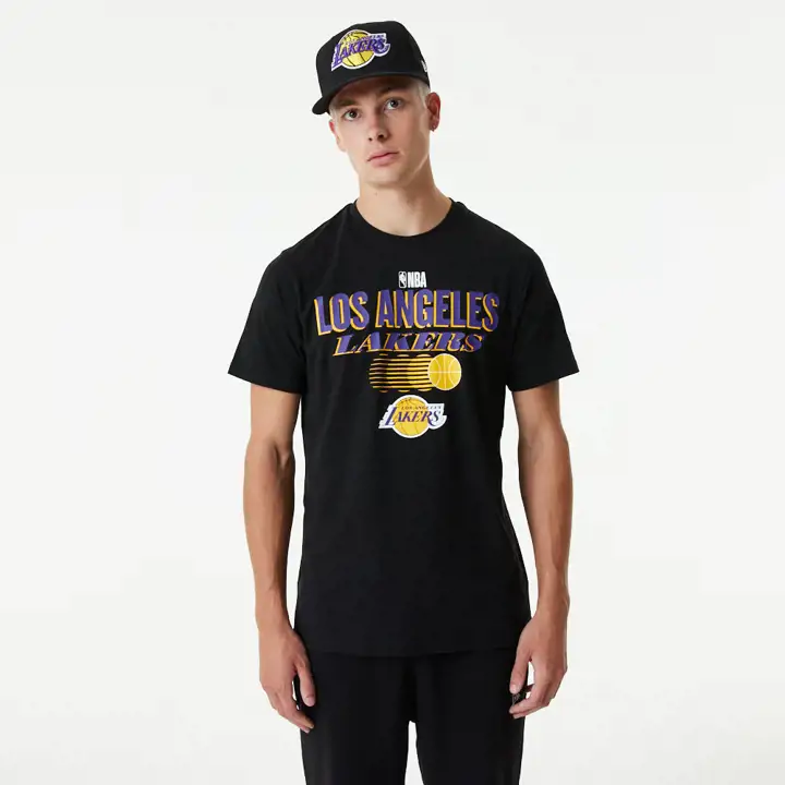 TEE-SHIRT GRAPHIQUE ÉQUIPE NBA LOS ANGELES LAKERS NOIR