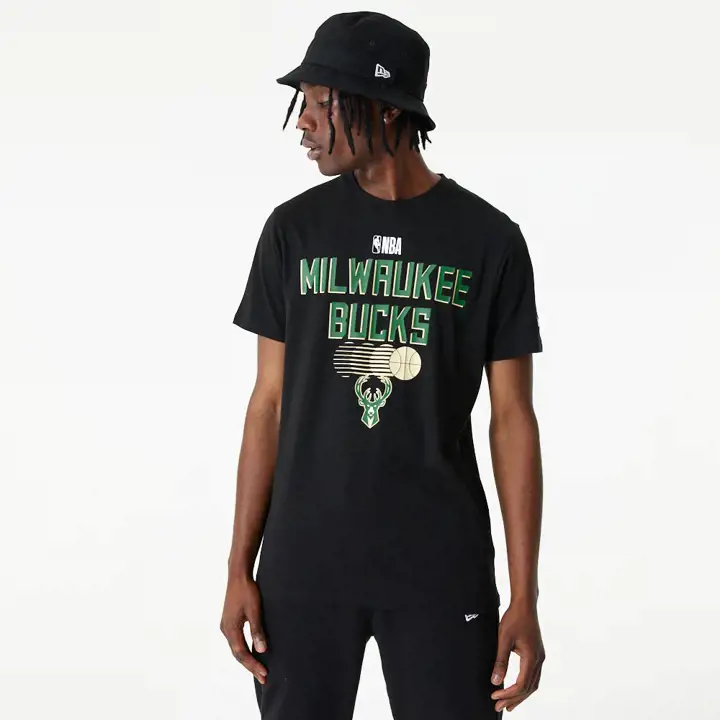 TEE GRAPHIQUE NBA MILWAUKEE BUCKS NOIR