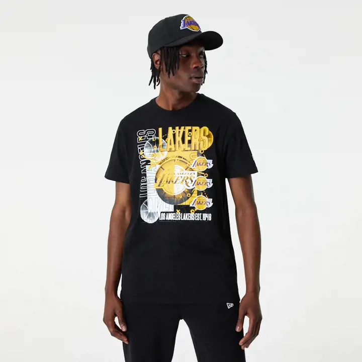 T-SHIRT GRAPHIQUE NBA LOS ANGELES LAKERS NOIR