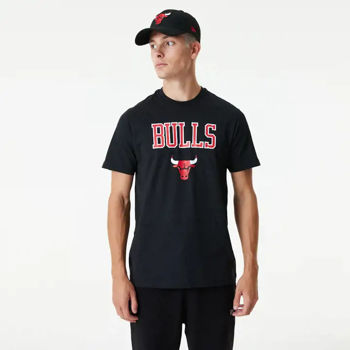 TEE-SHIRT LOGO CHICAGO BULLS NBA NOIR