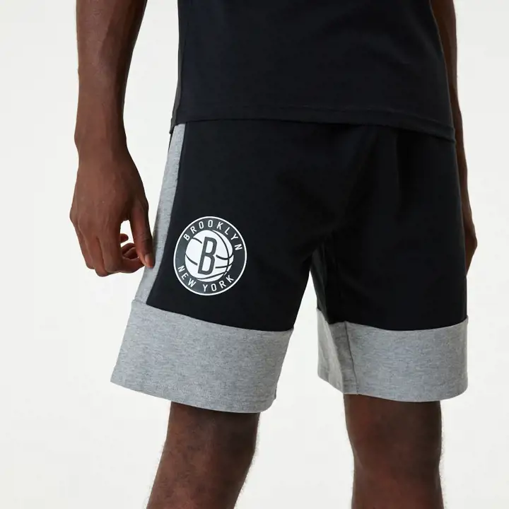 SHORT DE COULEUR BLOC BROOKLYN NETS NBA NOIR