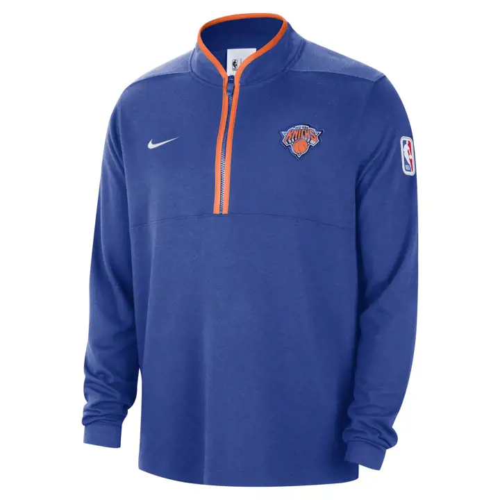 NEW YORK KNICKS NBA LS HALF-ZIP bleu/ ora