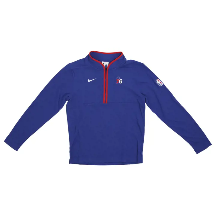 PHILADELPHIA 76ERS NBA LS HALF-ZIP bleu/ rouge