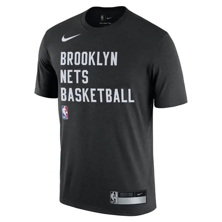 T-SHIRT D'ENTRAÎNEMENT LÉGENDE DE LA NBA BROOKLYN NETS noir