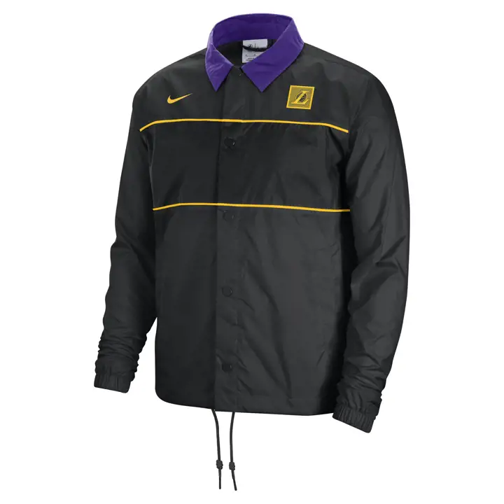LOS ANGELES LAKERS Veste d'entraîneur NBA noir/ violet/ jaune
