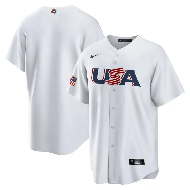 Maillot réplique Nike MLB WBC USA 23 blanc