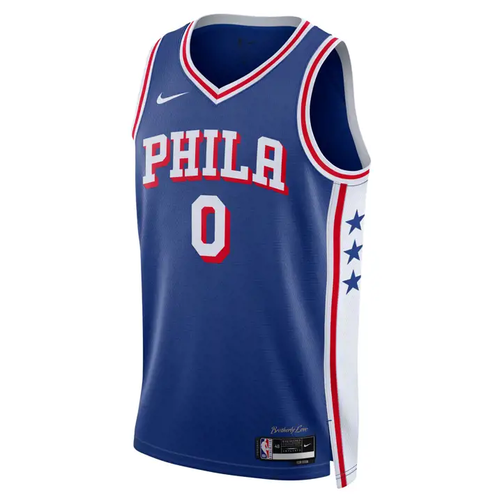 MAILLOT PHILADELPHIA 76ERS NBA ICON SWINGMAN Tyrese Maxey BLEU