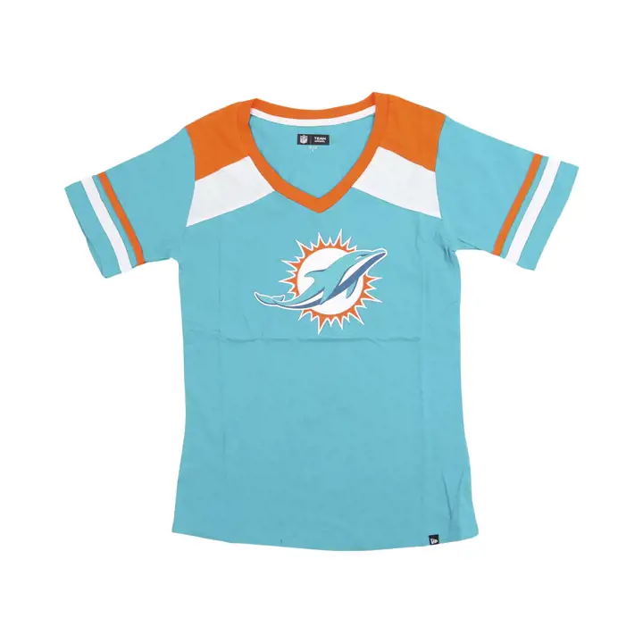 T-shirt en jersey femme bi-mélange NFL Miami Dolphins 23 turquoise
