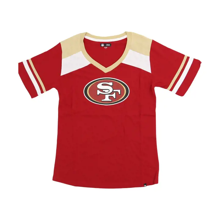 T-shirt Femme Bicolore Jersey NFL San Francisco 49ers 23 Rouge
