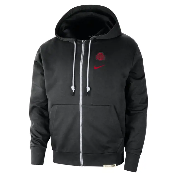 SWEAT À CAPUCHE EN POLAIRE ENTIÈREMENT ZIPPÉ OHIO STATE BUCKEYES NCAA JOUEUR 23 NOIR