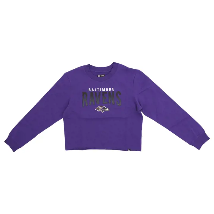 T-shirt court à manches longues NFL Baltimore Ravens pour femme 23 noir