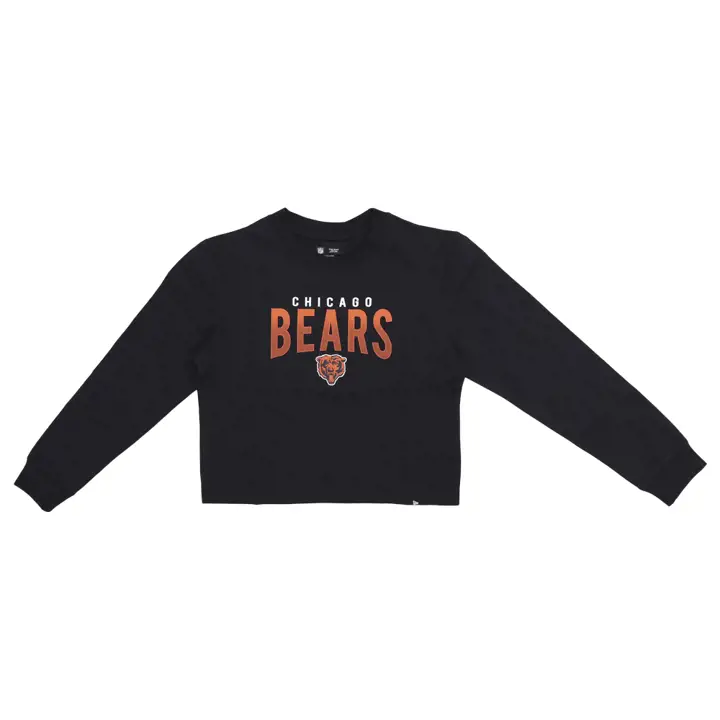 T-shirt court à manches longues NFL Chicago Bears pour femme 23 bleu marine