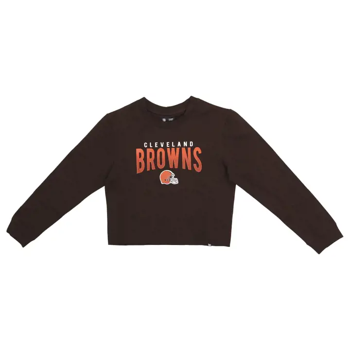 T-shirt court à manches longues NFL Cleveland Browns pour femme 23 marron