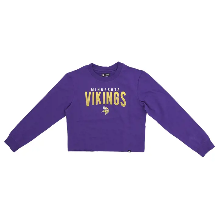 T-shirt court à manches longues NFL Minnesota Vikings pour femme 23 violet