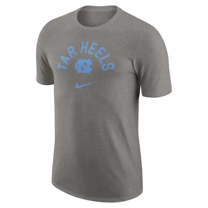 T-SHIRT RAS DU COU UNIVERSITAIRE NORTH CAROLINA TAR HEELS NCAA 23 GRIS H.