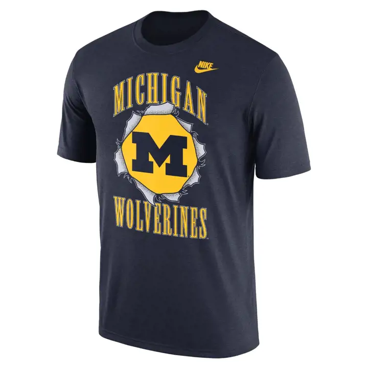 T-SHIRT MARINE MICHIGAN WOLVERINES NCAA RENTRÉE SCOLAIRE 23