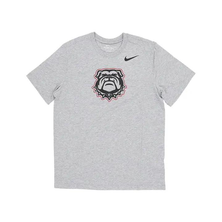 GEORGIA BULLDOGS NCAA T-SHIRT AUTHENTIQUE RAS DU COU 23 GRIS H.
