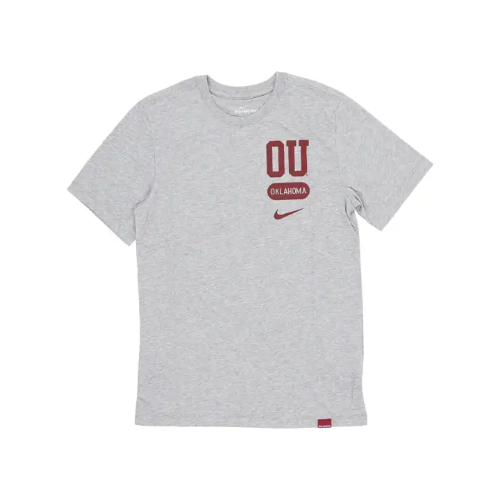 T-SHIRT RAS DU COU NCAA LETTREMAN OKLAHOMA SOONERS 23 GRIS H
