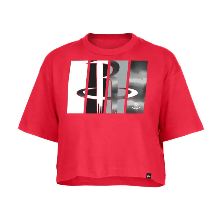T-shirt crop ample NBA pour femme Houston Rockets 23 rouge