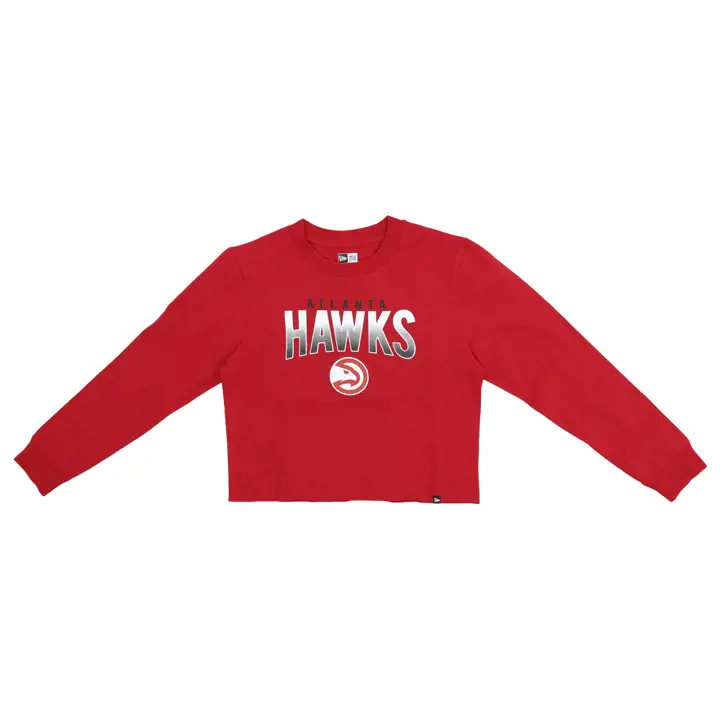 T-shirt court à manches longues NBA pour femme Atlanta Hawks 23 rouge
