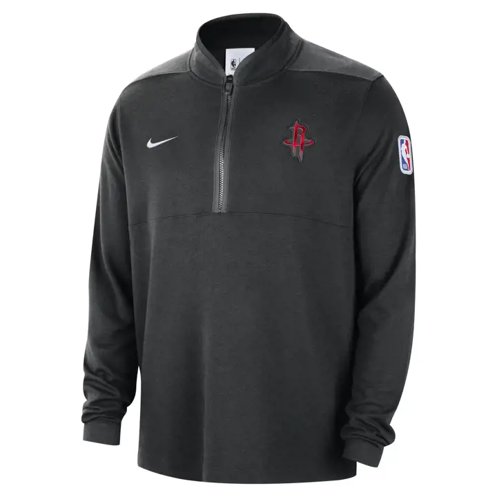 HOUSTON ROCKETS NBA MI-ZIP MANCHES LONGUES NOIR