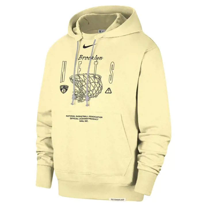 Sweat à capuche Brooklyn Nets NBA Standard Issue CTS CRÈME
