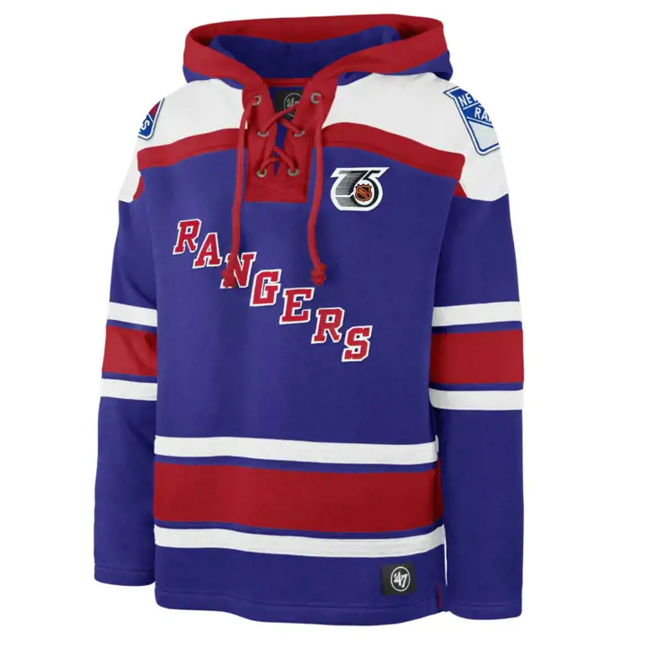 New York Rangers LNH 47 Retro Freeze Lacer Hood bleu