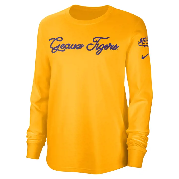 T-SHIRT À MANCHES LONGUES L.S.U. NCAA POUR FEMMES LETTRE 23 gl