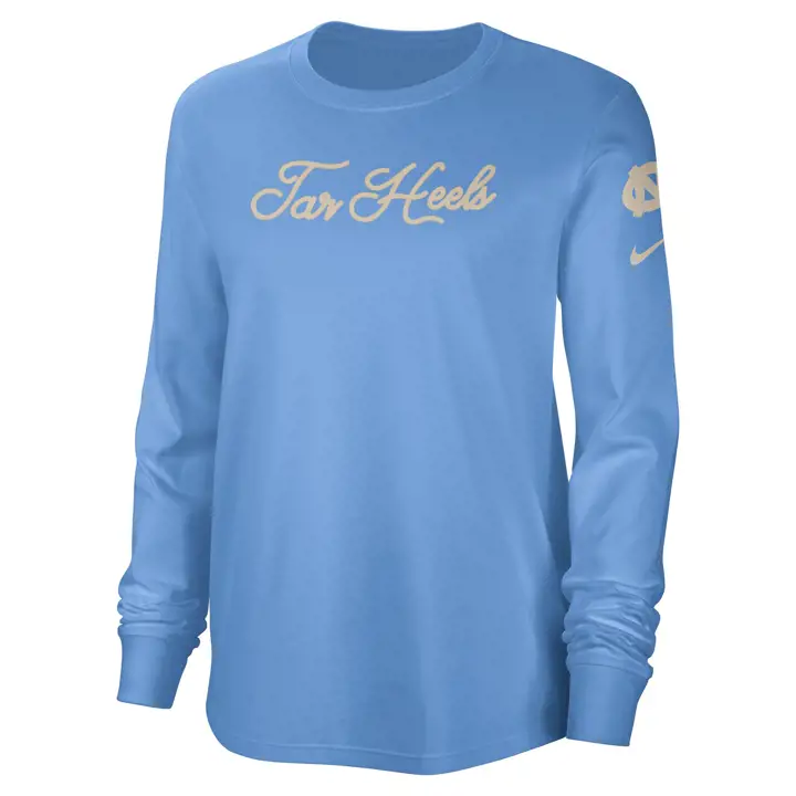 North Carolina Tar Heels NCAA T-SHIRT FEMME LETTRE MANCHES LONGUES 2