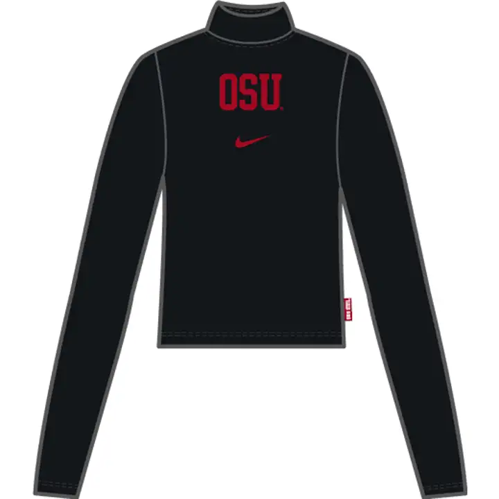 Haut à col montant essentiel à manches longues femme NCAA Buckeyes de l'Ohio State 23 bl