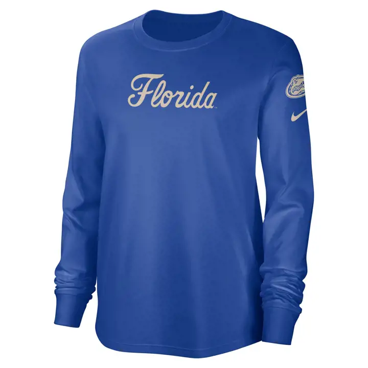 FLORIDA GATORS NCAA WOMEN'S LETTERMAN LS T-SHIRT 23 RBL