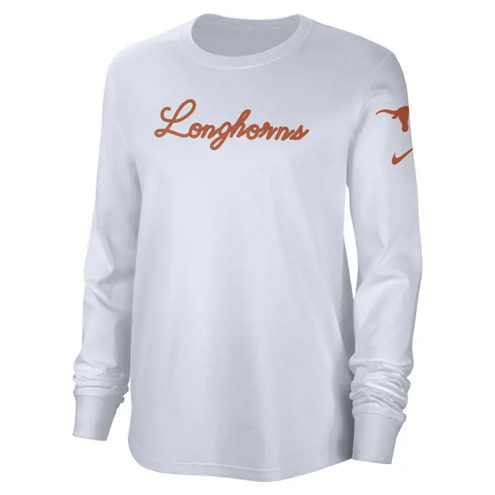 T-SHIRT MANCHES LONGUES FEMME TEXAS LONGHORNS NCAA 23 WHT