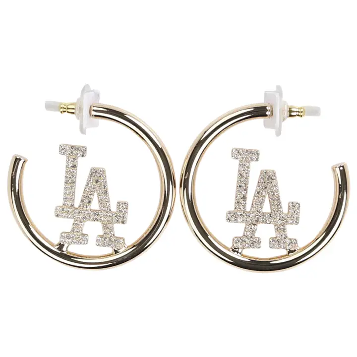 Los Angeles Dodgers Logo Créoles Or