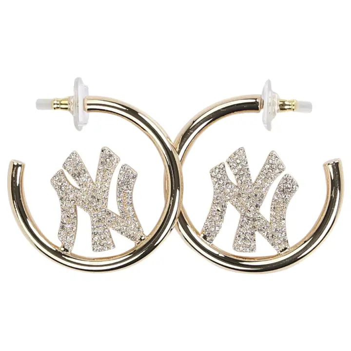 New York Yankees Logo Créoles Or gl