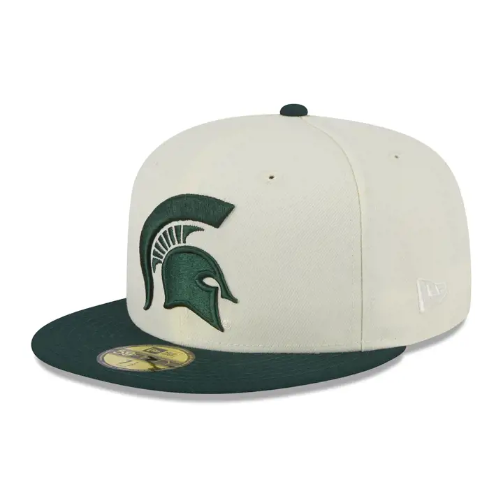 Casquette 59FIFTY NCAA Elite Eight Michigan State Spartans ivoire/vert
