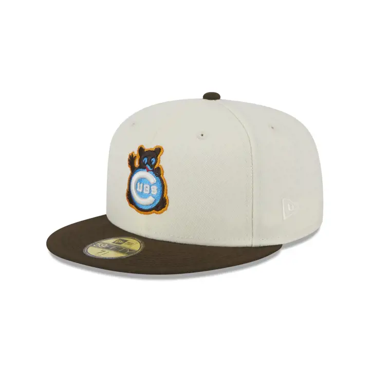 Casquette 59FIFTY MLB Chicago Cubs hibou ivoire/marron/bleu