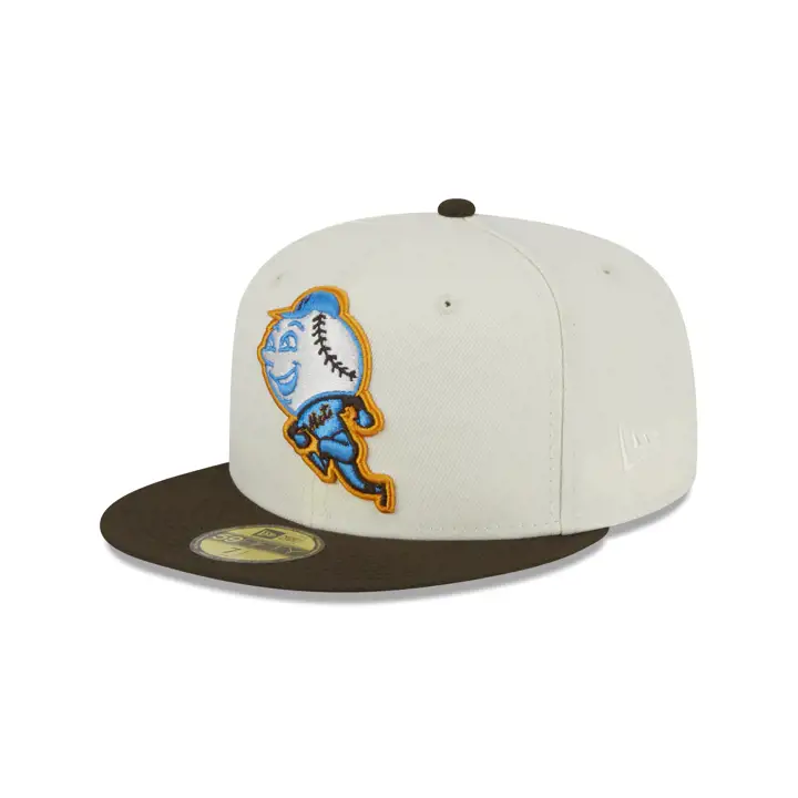 Casquette 59FIFTY New York Mets MLB Hibou ivoire/marron/bleu