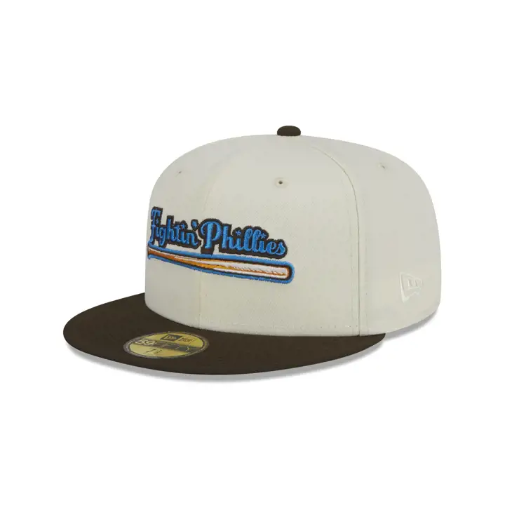 Casquette 59FIFTY MLB Philadelphia Phillies hibou ivoire/marron/bleu