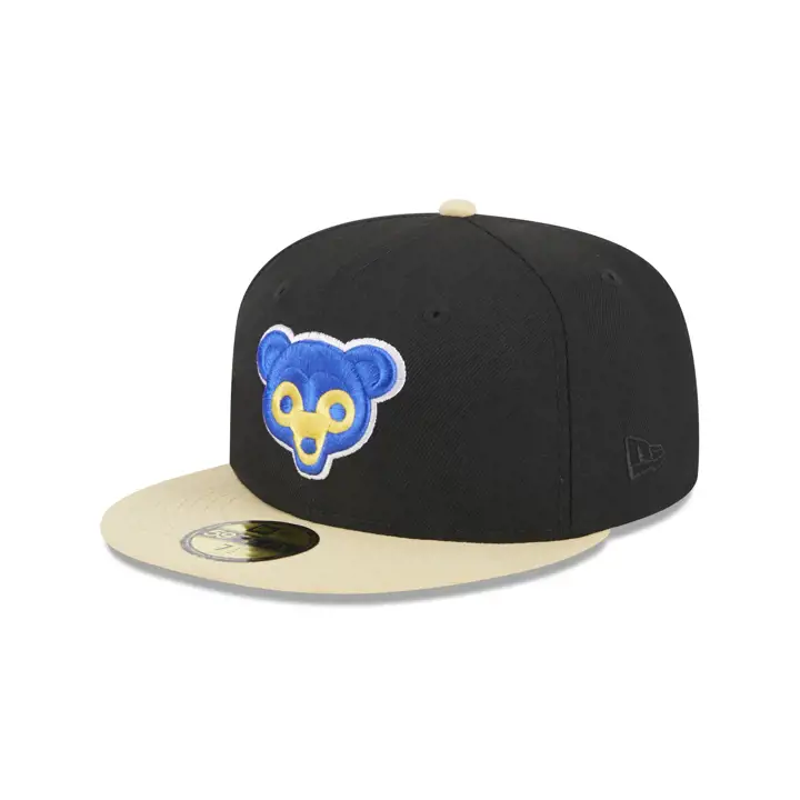 Casquette 59FIFTY Chicago Cubs MLB Vegas Night noir/or végétal/gris