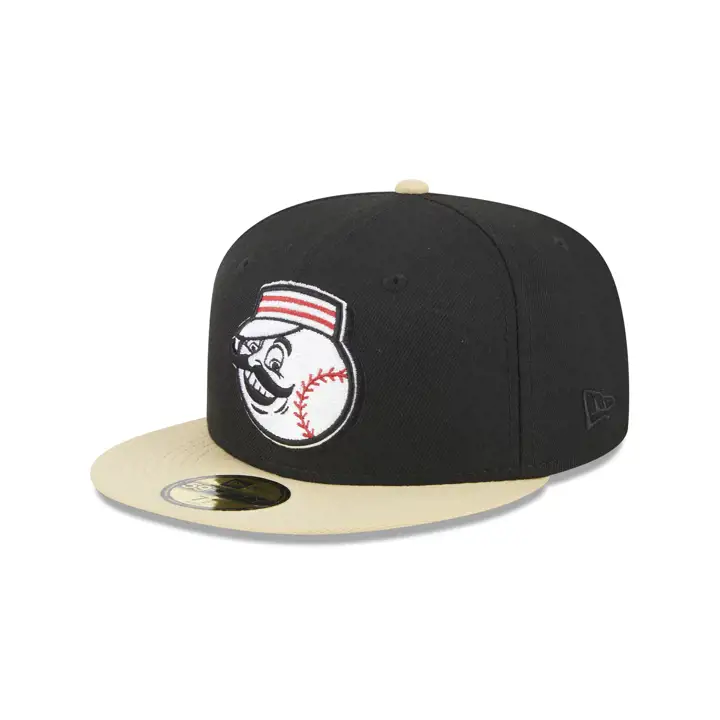 Casquette 59FIFTY MLB Vegas Night des Cincinnati Reds, coloris noir/doré végétal/gris